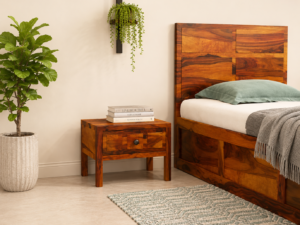 esigner Solid Sheesham Wood Bedside Table