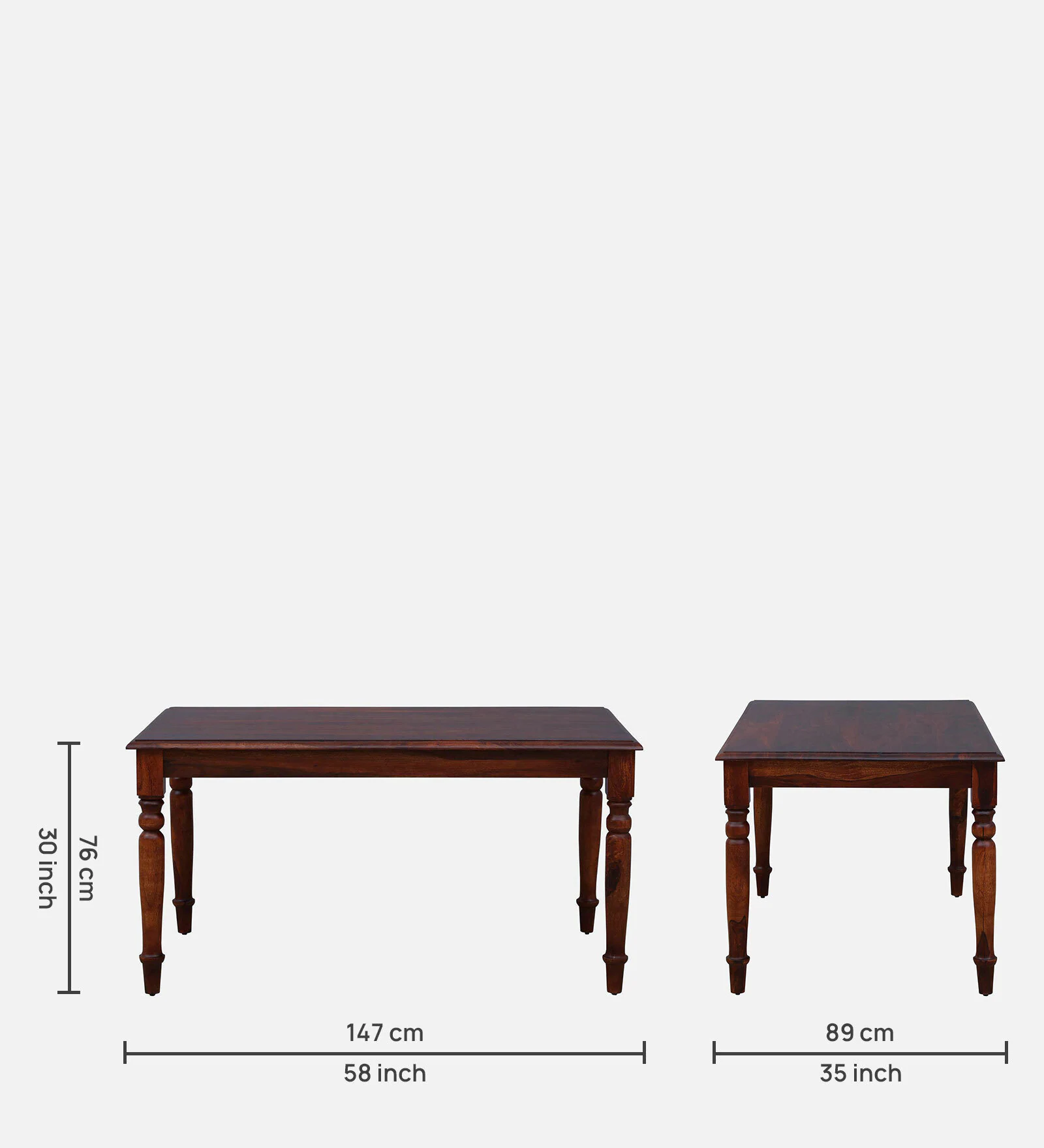 Brentova Solid Sheesham Wood 6 Seater Dining Set - Image 7