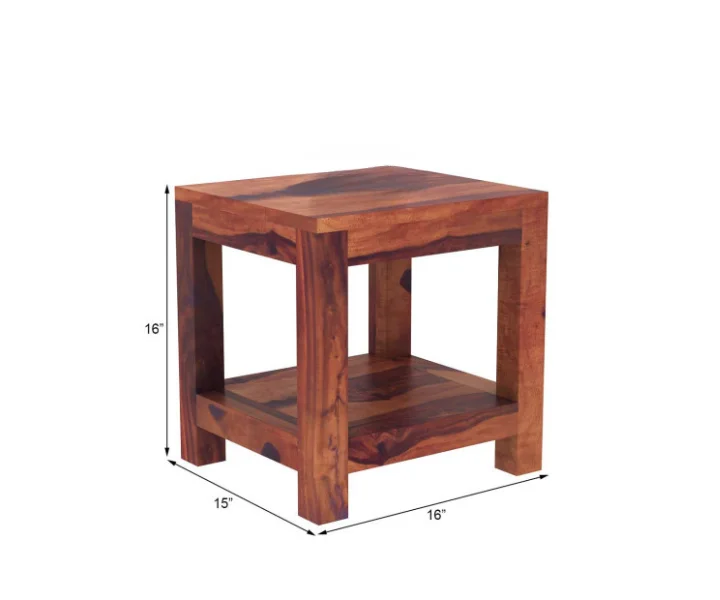 olid Sheesham Wood Bedside Unit - Image 3