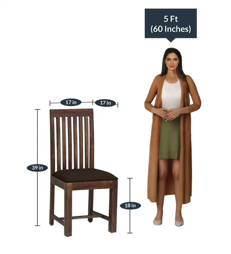 Verden Natural Finish Sheesham Wood Chair - Image 4