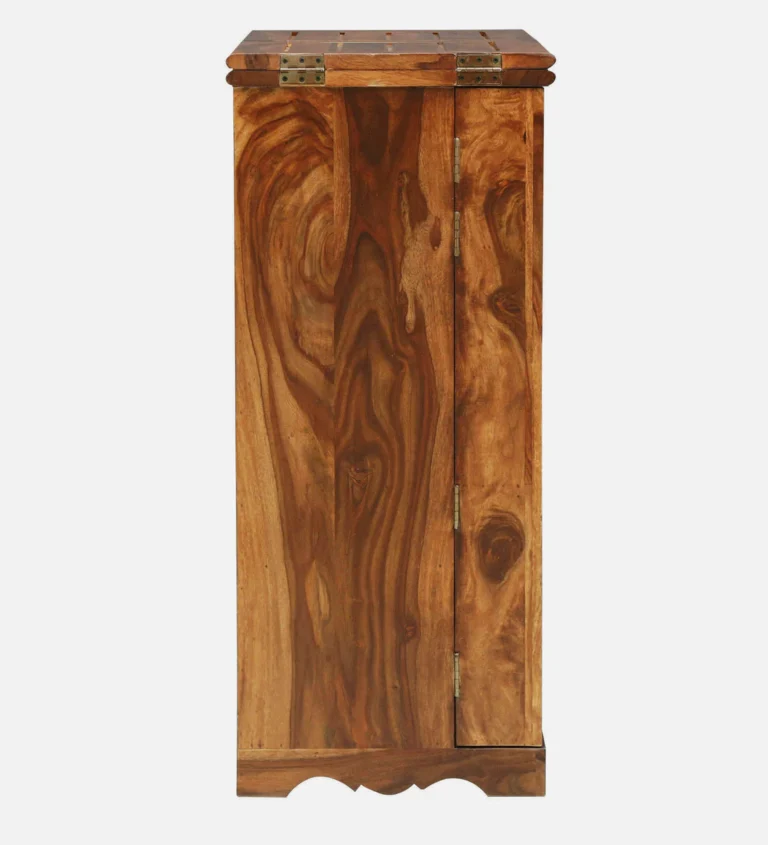 Alverto Wooden Bar Cabinet in Classic Walnut Finish - Image 2