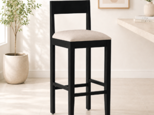 Avian Handcrafted Sheesham Wood Bar Chair with Footrest