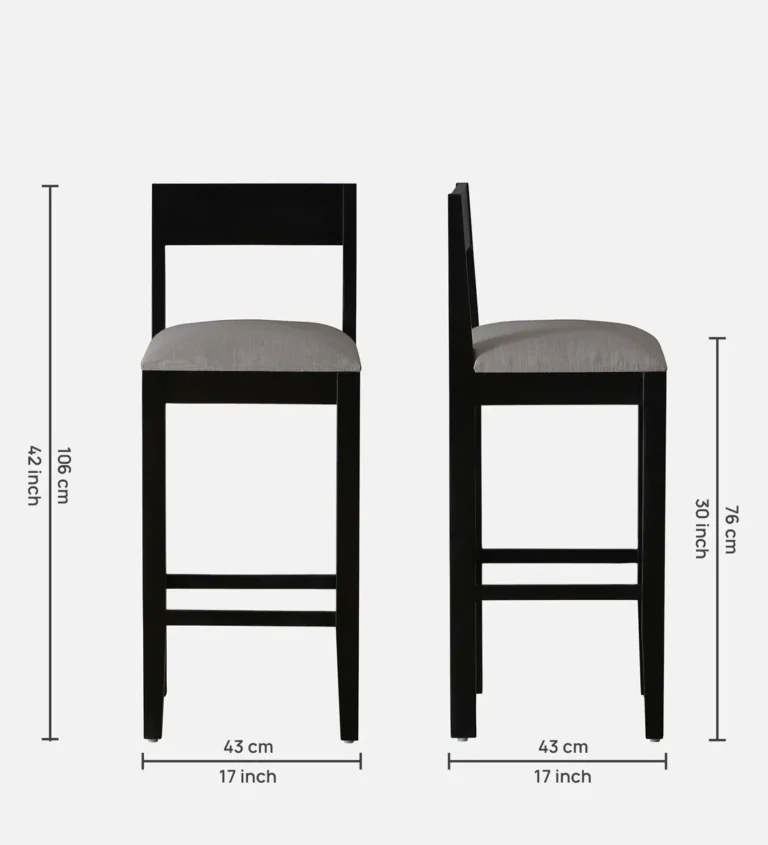 Avian Handcrafted Sheesham Wood Bar Chair with Footrest - Image 8