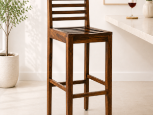 Bravion Contemporary Wooden Bar Chair for Café and Home