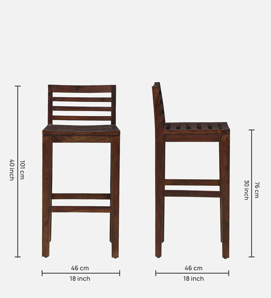 Bravion Contemporary Wooden Bar Chair for Café and Home - Image 6