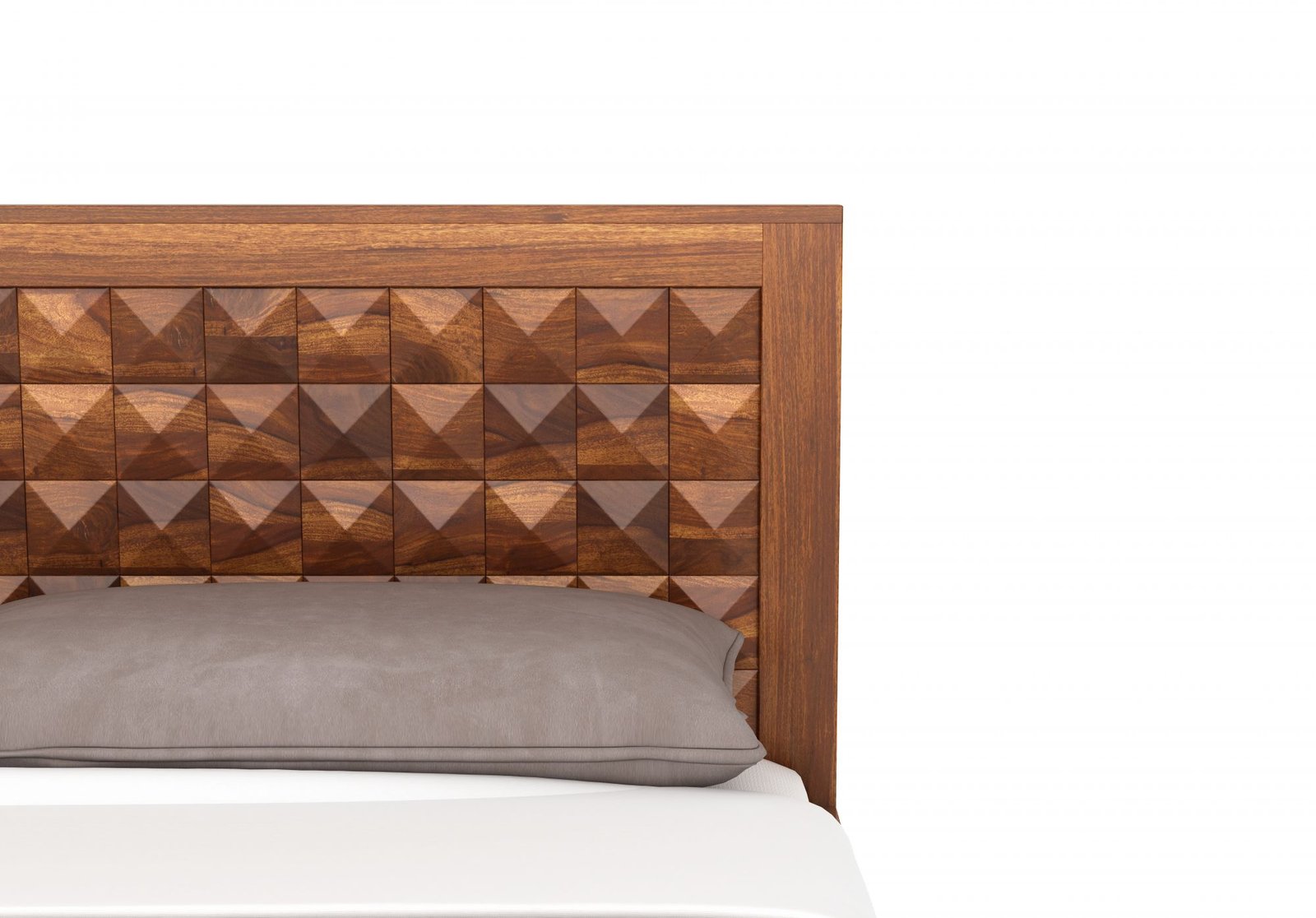 Brivona Handcrafted Solid Sheesham Wood Storage Bed with Hydraulic Storage System - Image 5