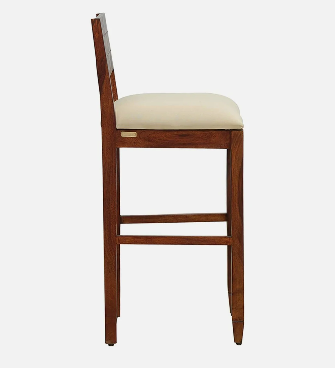 Calvion Handcrafted Sheesham Wood Bar Chair in Walnut Finish - Image 5