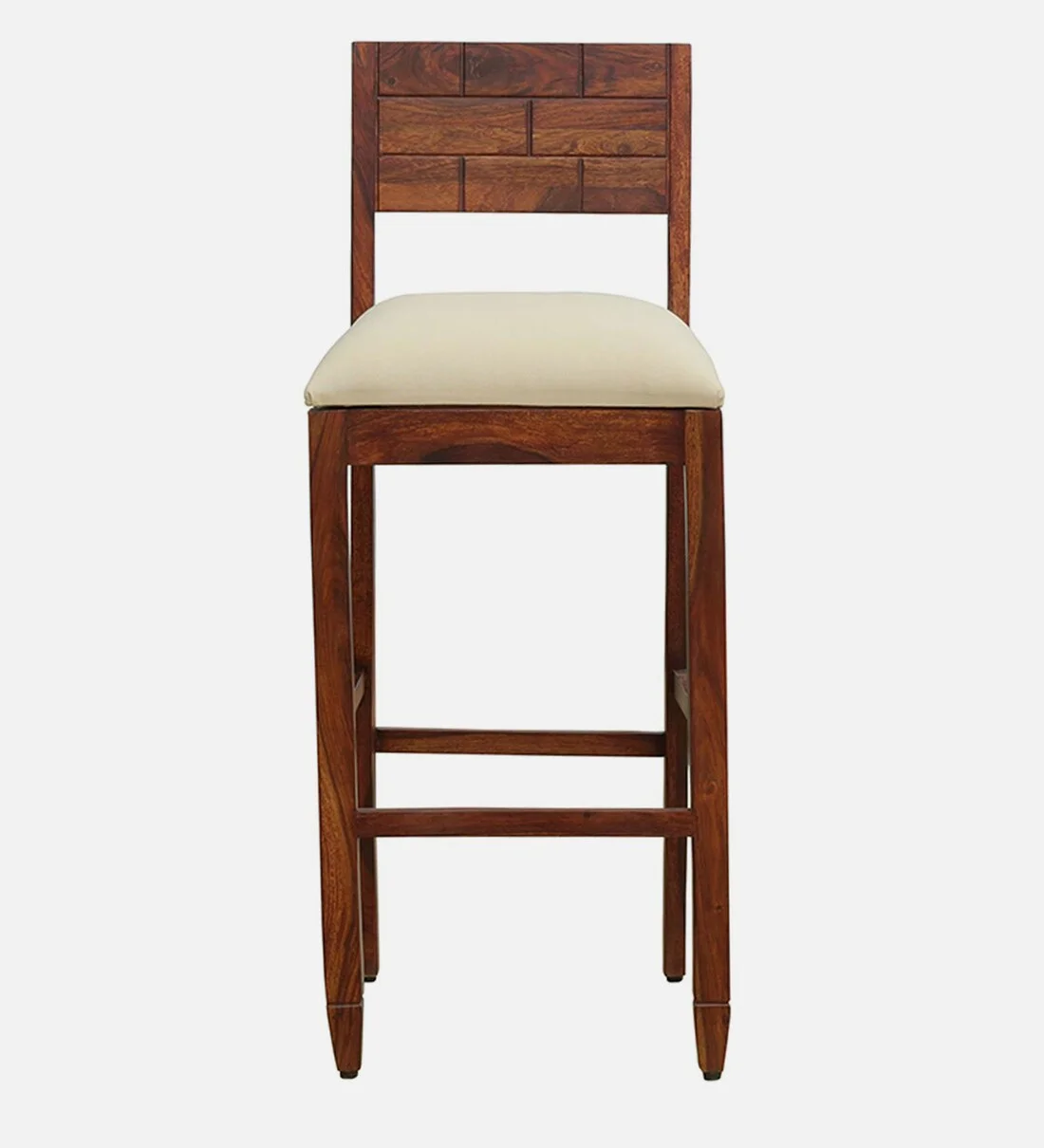 Calvion Handcrafted Sheesham Wood Bar Chair in Walnut Finish - Image 6