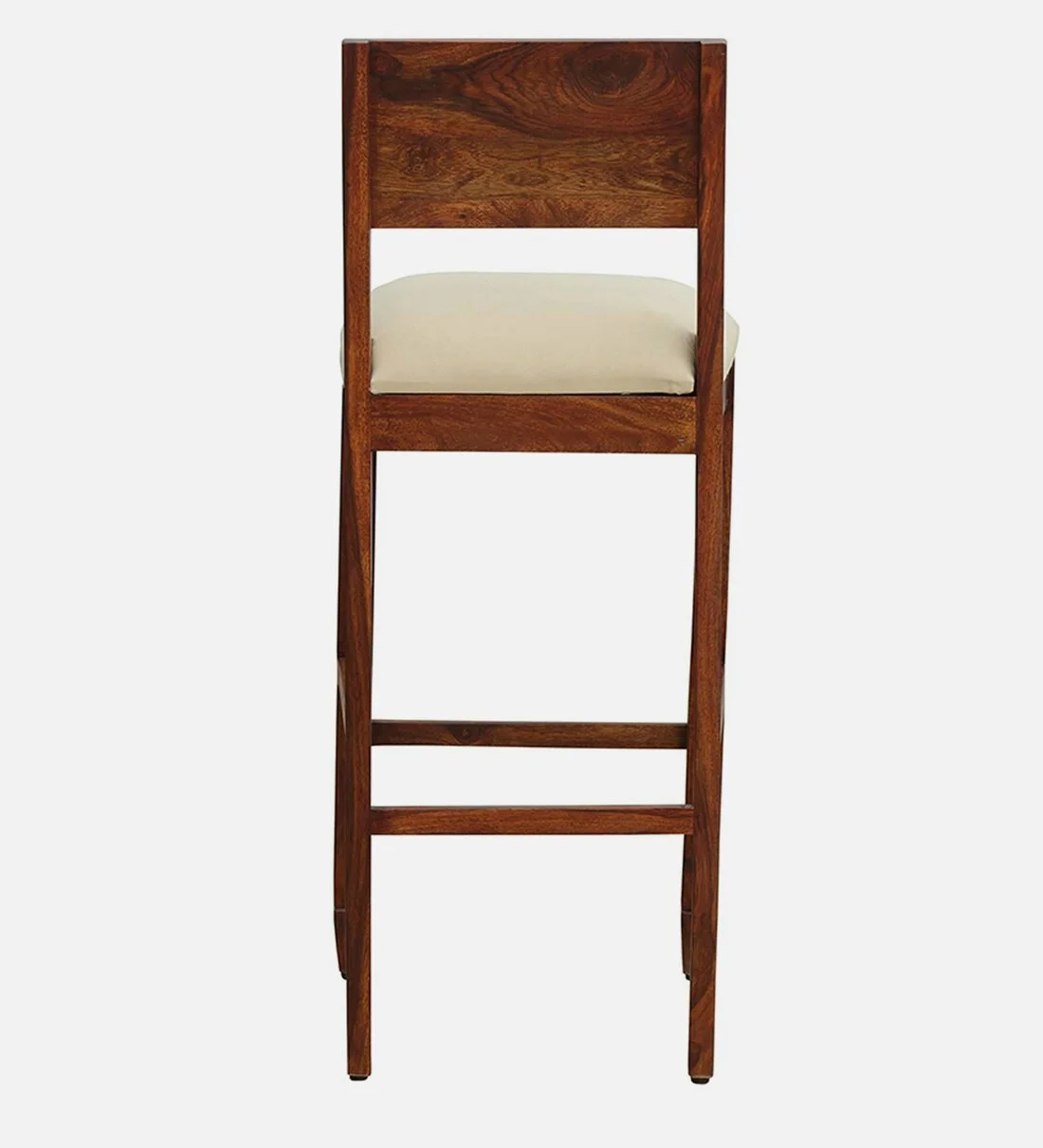Calvion Handcrafted Sheesham Wood Bar Chair in Walnut Finish - Image 7