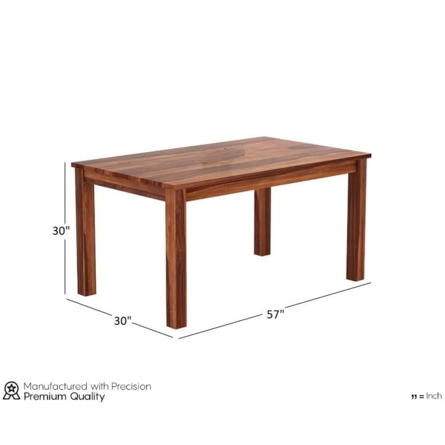 Castera Elegant Sheesham Wood 6 Seater Dining Table Set in Honey Oak Finish - Image 2