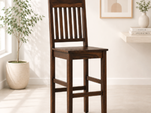 Elvora Premium Wooden Bar Chair with Comfortable Wide Seat