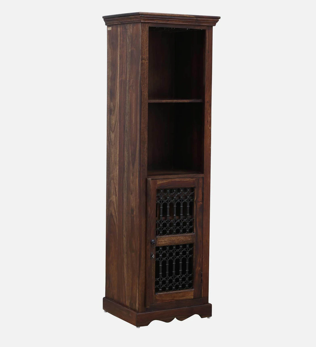 Emmen Solid Wood Bar Cabinet in Rustic Teak Finish - Image 5