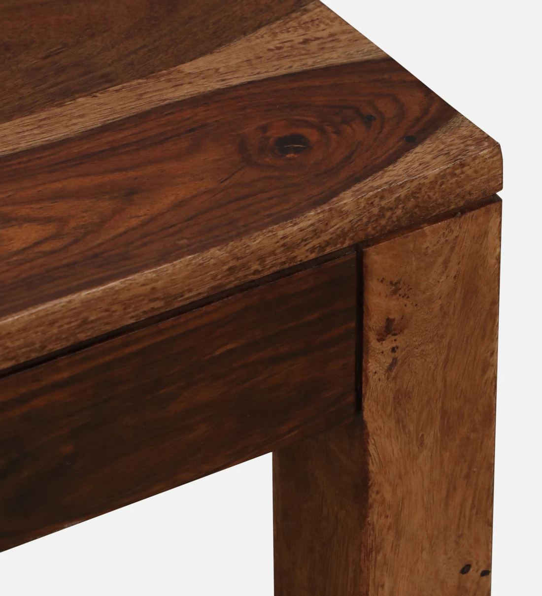 Emmen Solid Wood High Bar Chair in Rustic Teak Finish - Image 5