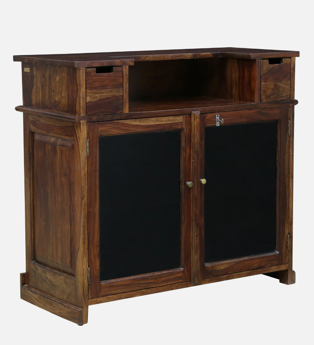 Florita Wooden Bar Cabinet in Elegant Teak Finish - Image 4