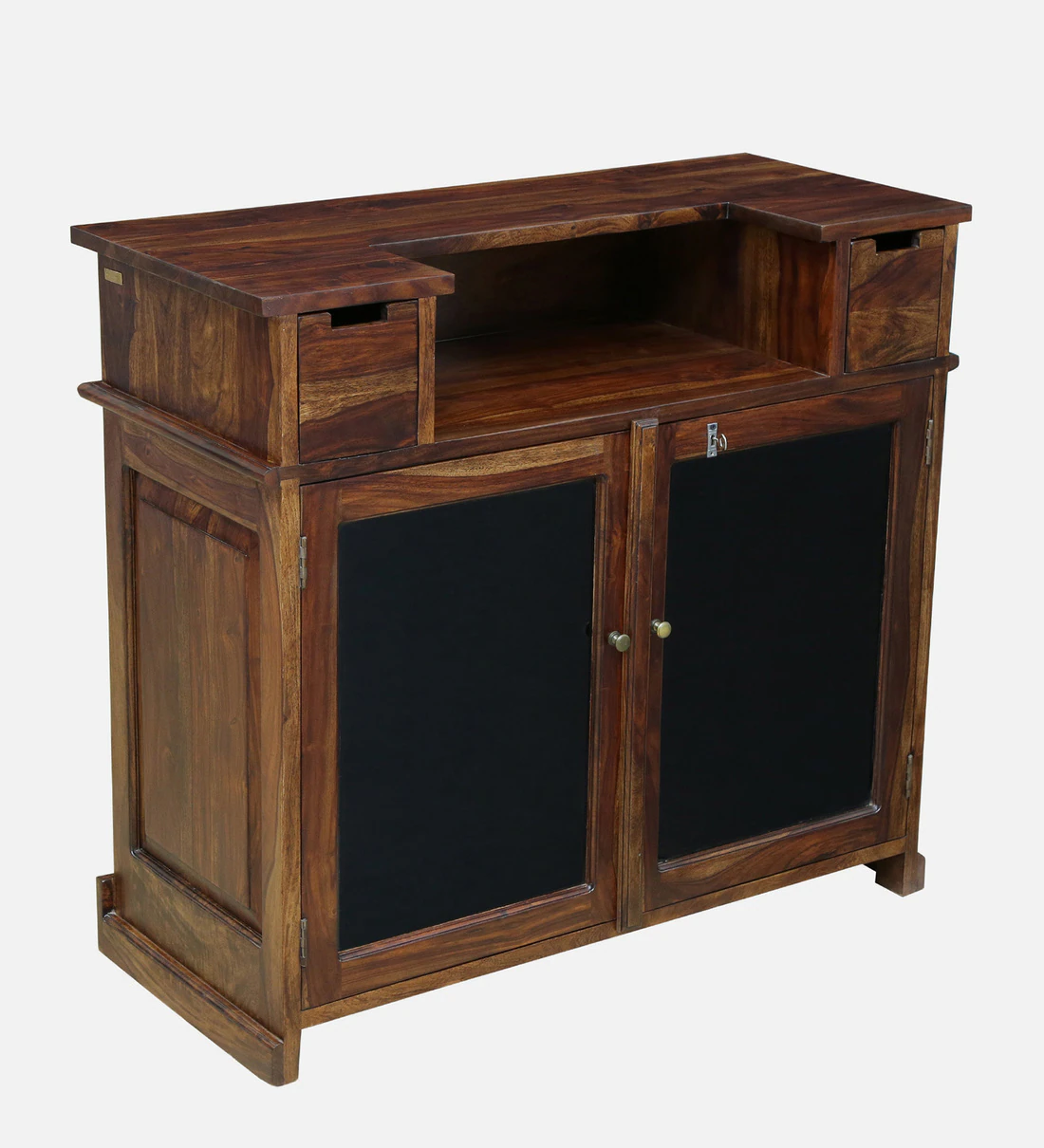 Florita Wooden Bar Cabinet in Elegant Teak Finish - Image 5