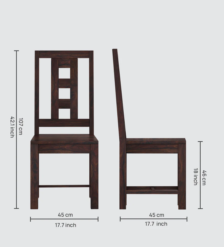 Havensa Contemporary Sheesham Wood 6 Seater Dining Table with Chairs - Image 4