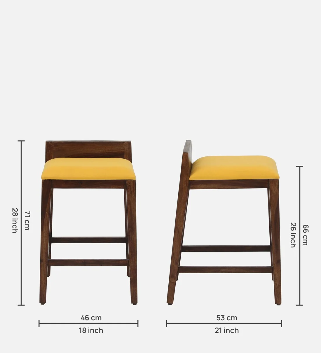 Hermance Premium Wooden Bar Chair with Ergonomic Back Support - Image 7