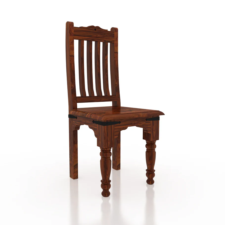 Ivoria Elegant Solid Wood Dining Set for 6 in Walnut Finish - Image 3