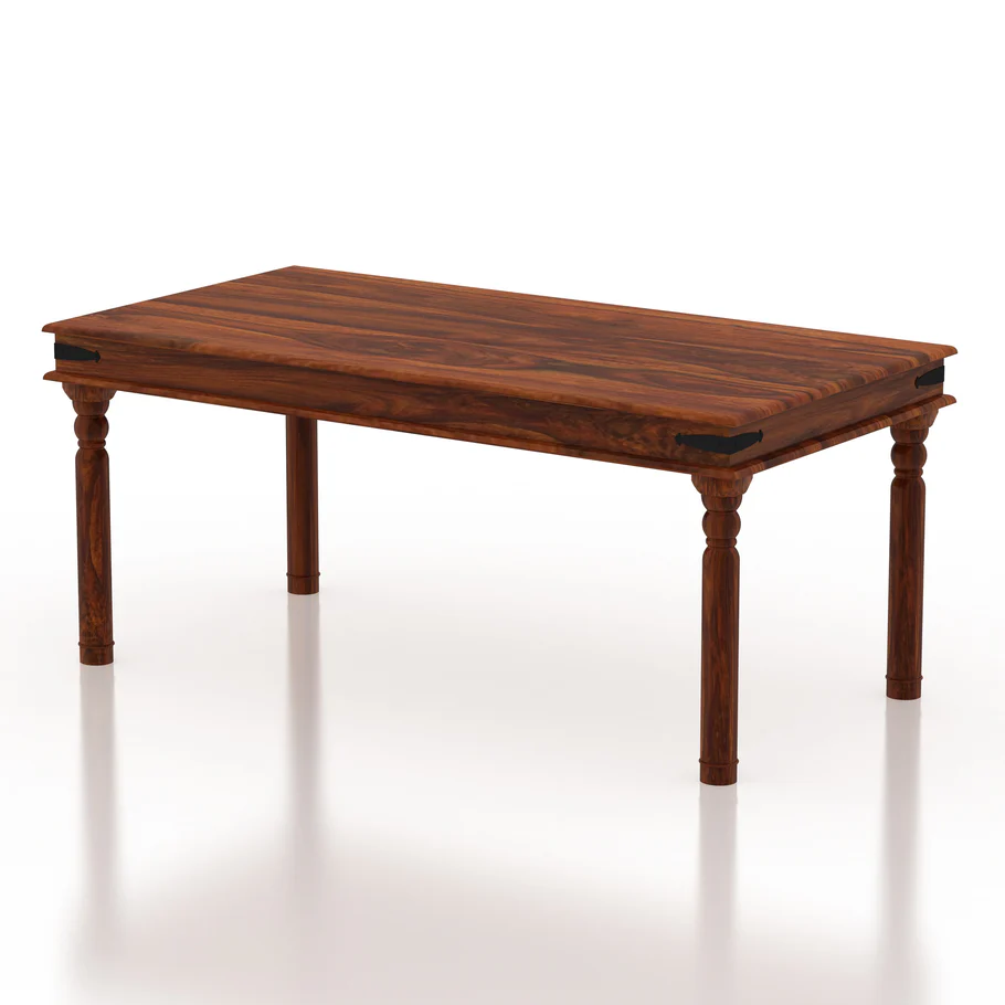 Ivoria Elegant Solid Wood Dining Set for 6 in Walnut Finish - Image 9