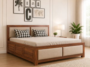 Ivorix Luxury Sheesham Wood Storage Bed with Durable Wooden Frame