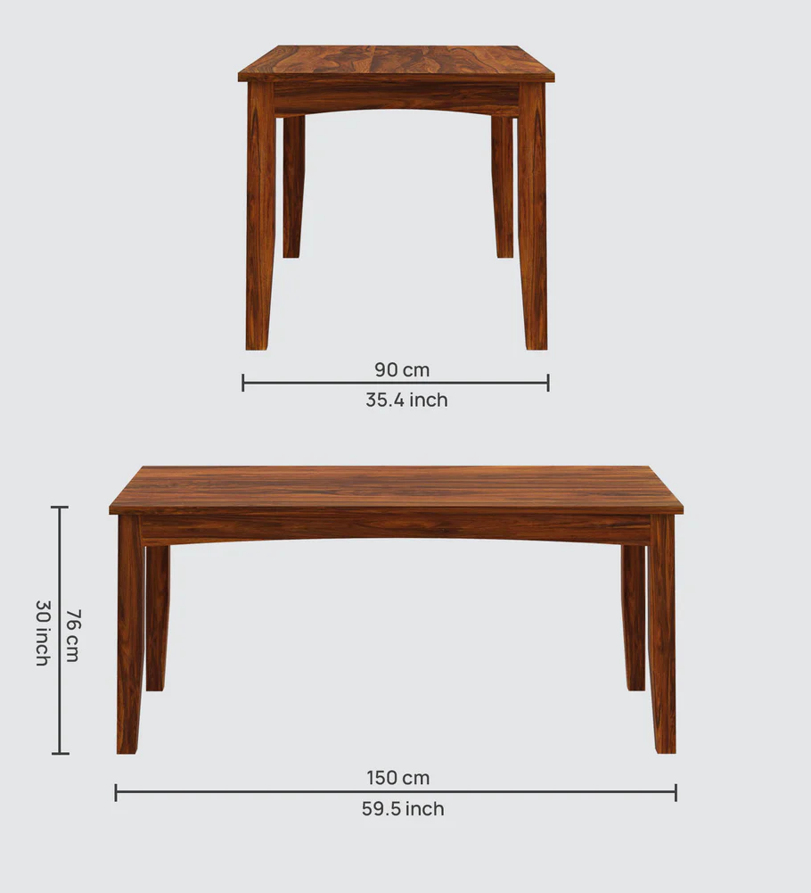 Krevix Designer Solid Wood Dining Set with Six Comfortable Chairs - Image 6