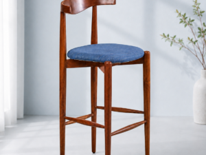 Krevix Premium Wooden Bar Chair for Kitchen Counter and Home Bar