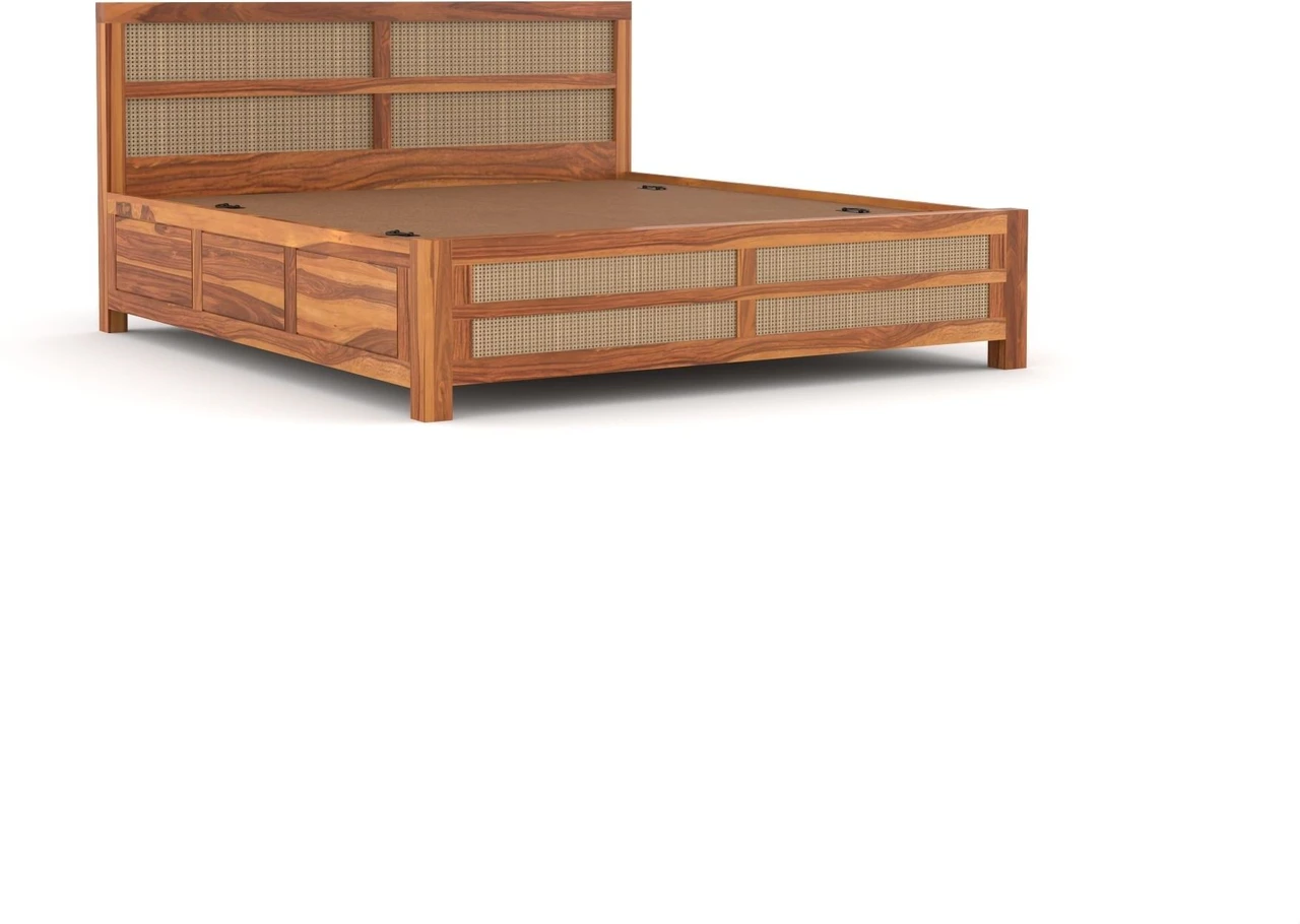 Lorenza Elegant Solid Sheesham Wood Storage Bed with Spacious Drawer Storage - Image 2