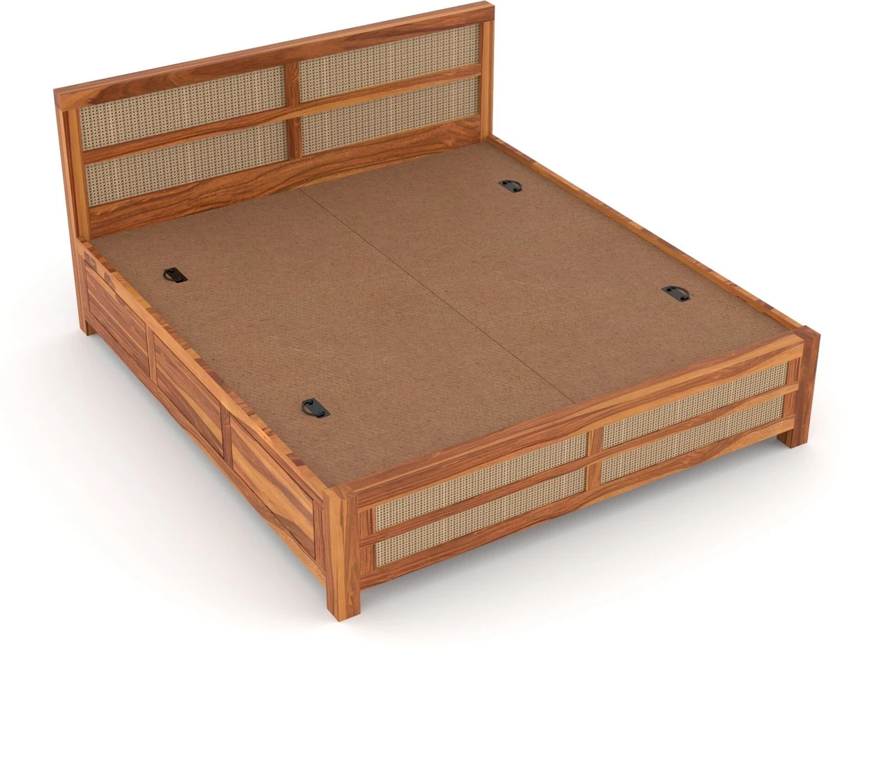 Lorenza Elegant Solid Sheesham Wood Storage Bed with Spacious Drawer Storage - Image 3