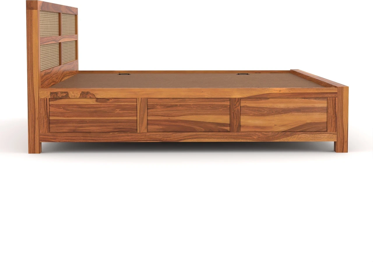 Lorenza Elegant Solid Sheesham Wood Storage Bed with Spacious Drawer Storage - Image 4