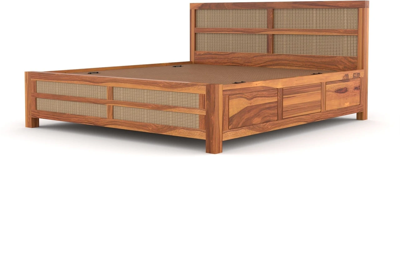 Lorenza Elegant Solid Sheesham Wood Storage Bed with Spacious Drawer Storage - Image 5