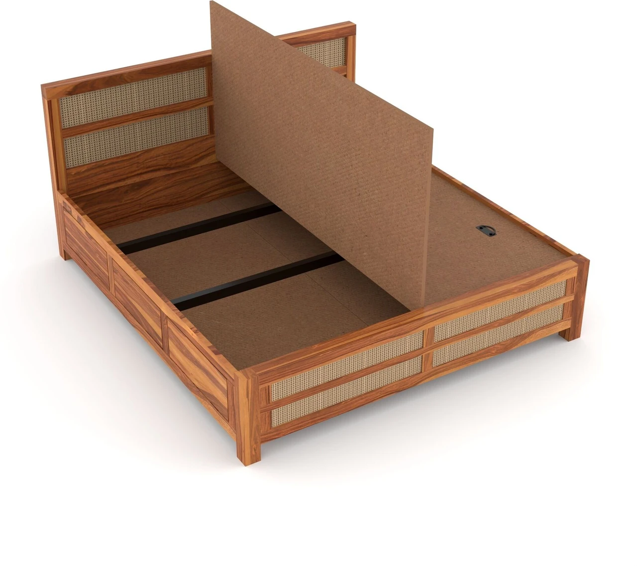 Lorenza Elegant Solid Sheesham Wood Storage Bed with Spacious Drawer Storage - Image 6