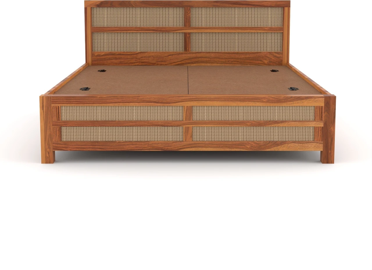 Lorenza Elegant Solid Sheesham Wood Storage Bed with Spacious Drawer Storage - Image 8