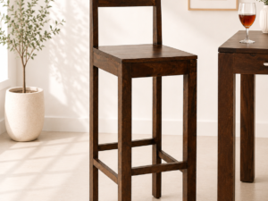 Norvik Luxury Wooden Counter Height Bar Chair