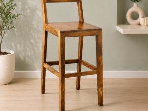 Oakspire Premium Sheesham Wood Bar Chair in Natural Finish