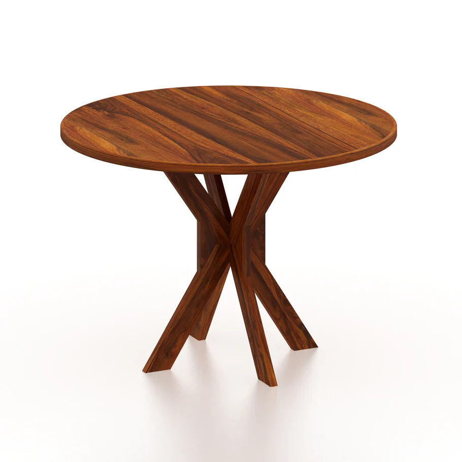 Orelia Premium Wooden 4 Seater Dining Set with Spacious Dining Table - Image 2