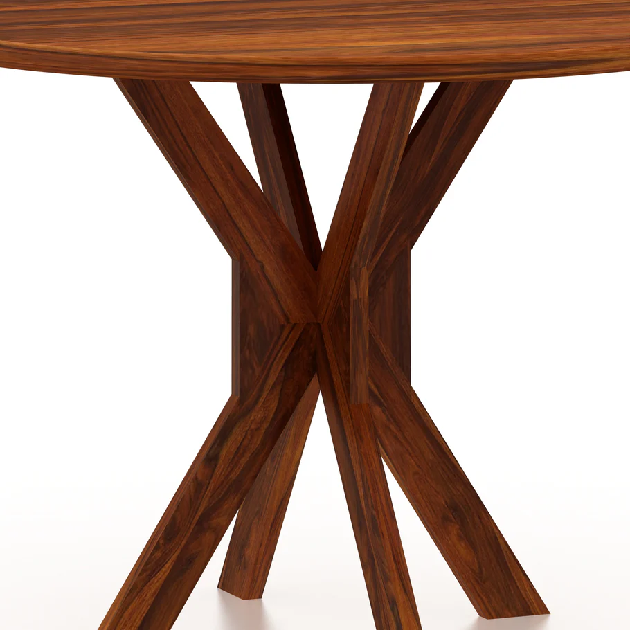 Orelia Premium Wooden 4 Seater Dining Set with Spacious Dining Table - Image 3