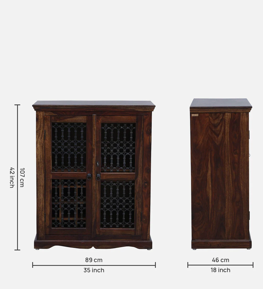 Tency Premium Wooden Bar Cabinet with Bottle Storage - Image 6