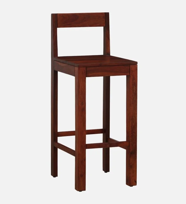 Velmont Handcrafted Sheesham Wood Bar Chair in Natural Finish - Image 3