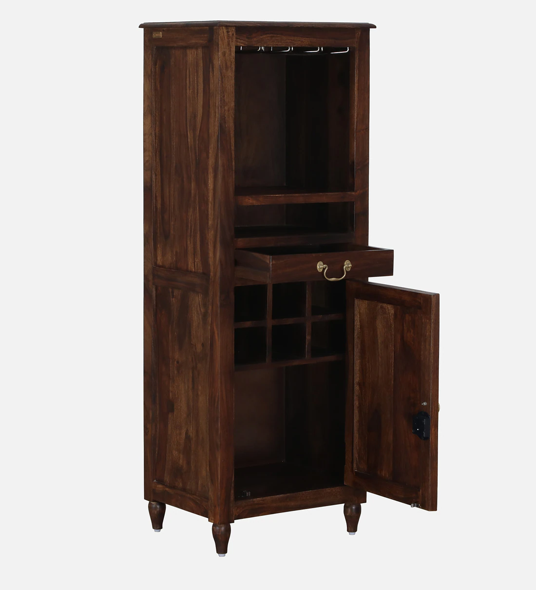Velmont Premium Sheesham Wood Bar Cabinet in Walnut Finish - Image 2