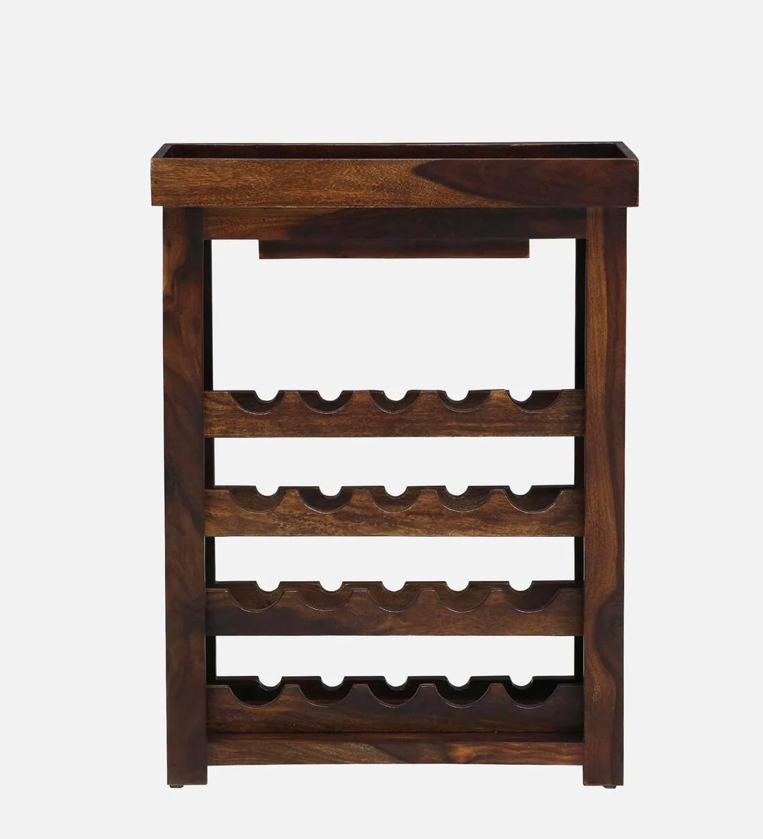 Zephron Modern Wooden Bar Cabinet in Honey Oak Finish - Image 3