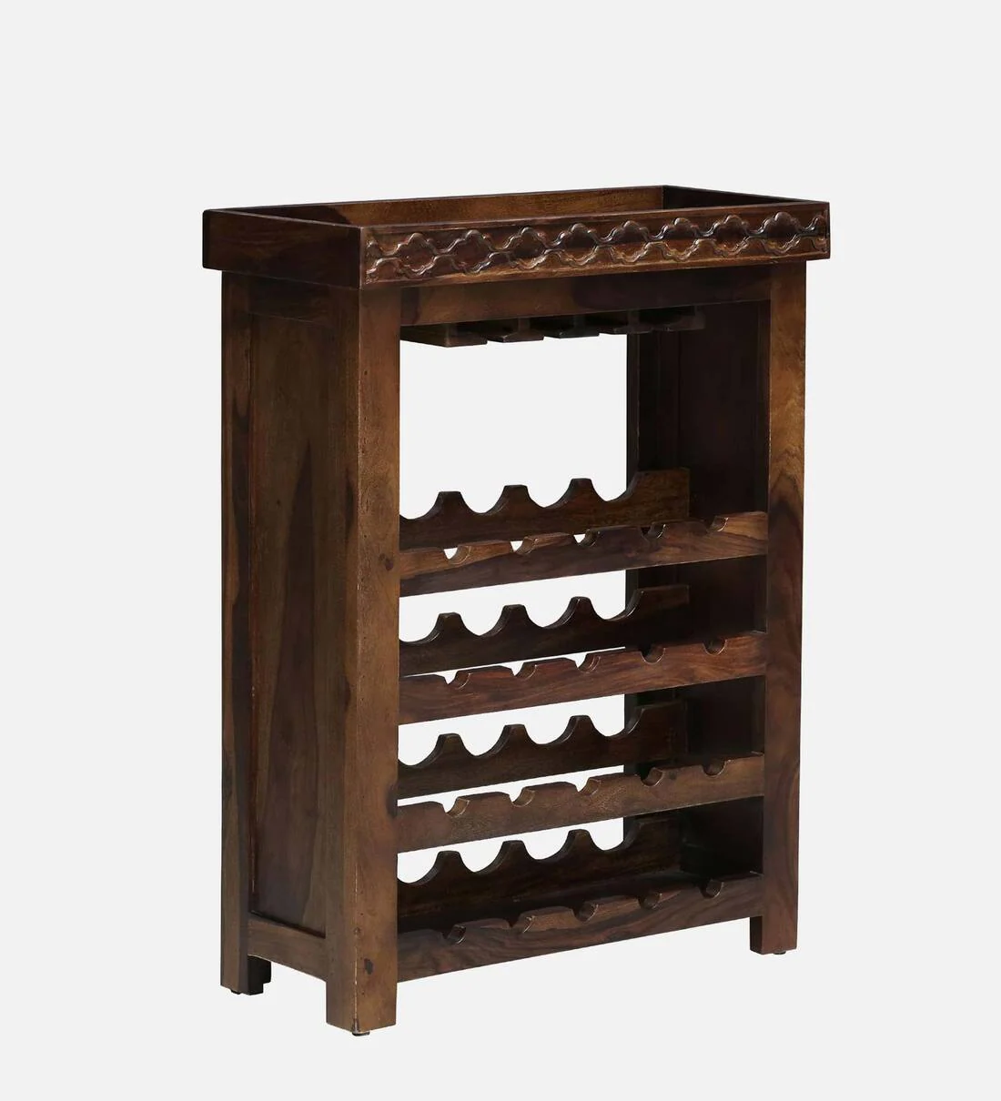 Zephron Modern Wooden Bar Cabinet in Honey Oak Finish - Image 7