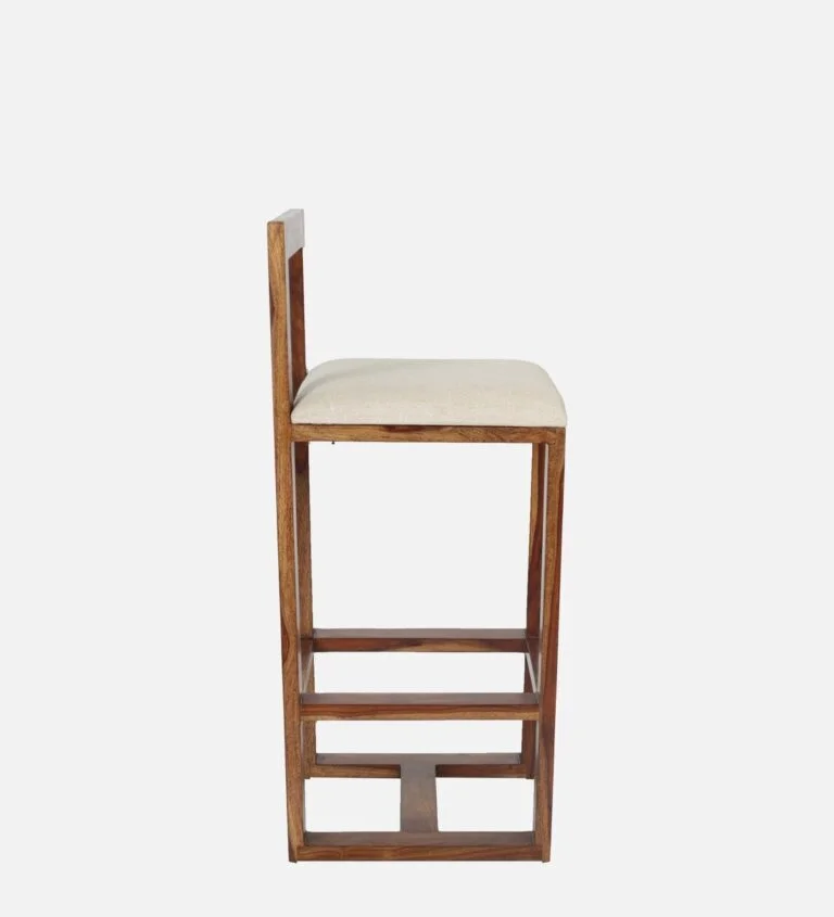 Zephron Premium Solid Wood Bar Chair with High Backrest - Image 3