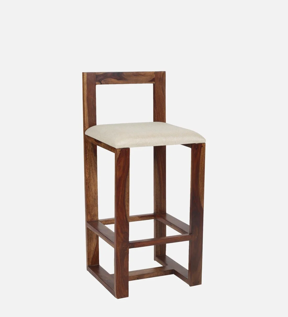 Zephron Premium Solid Wood Bar Chair with High Backrest - Image 4
