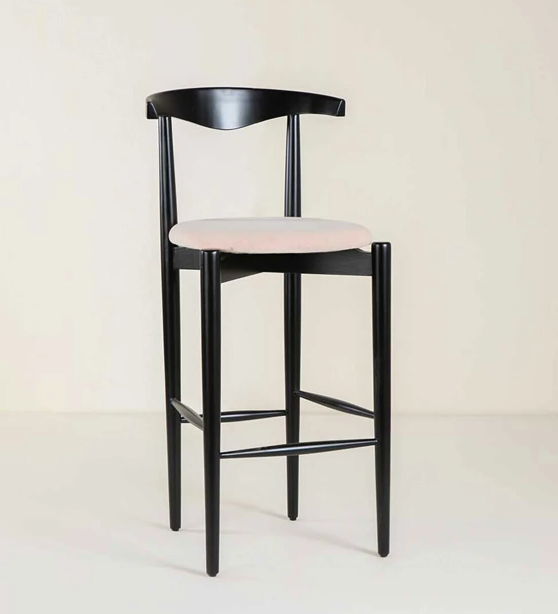 Zovian Solid Sheesham Wood Bar Chair in Walnut Finish with Footrest - Image 3