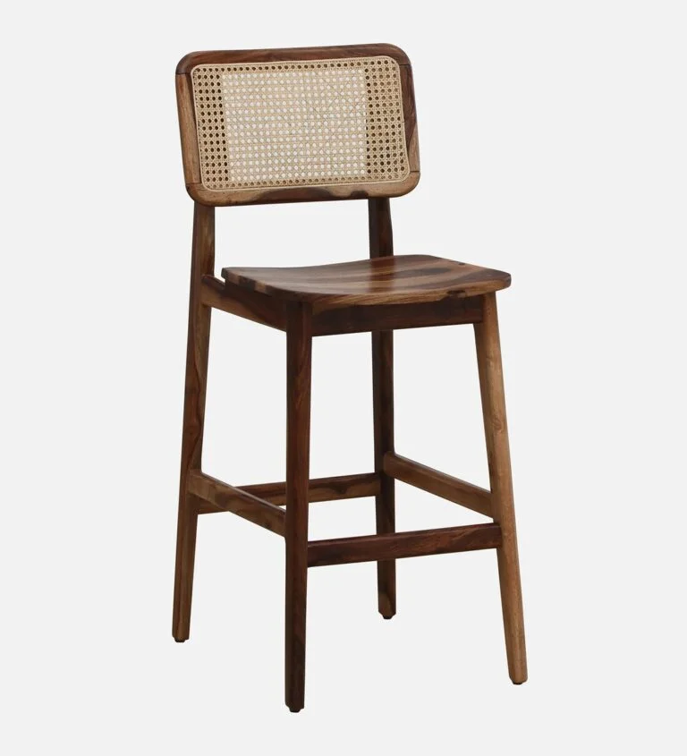 Montero Sheesham Wood Counter Height Bar Chair in Teak Finish - Image 7