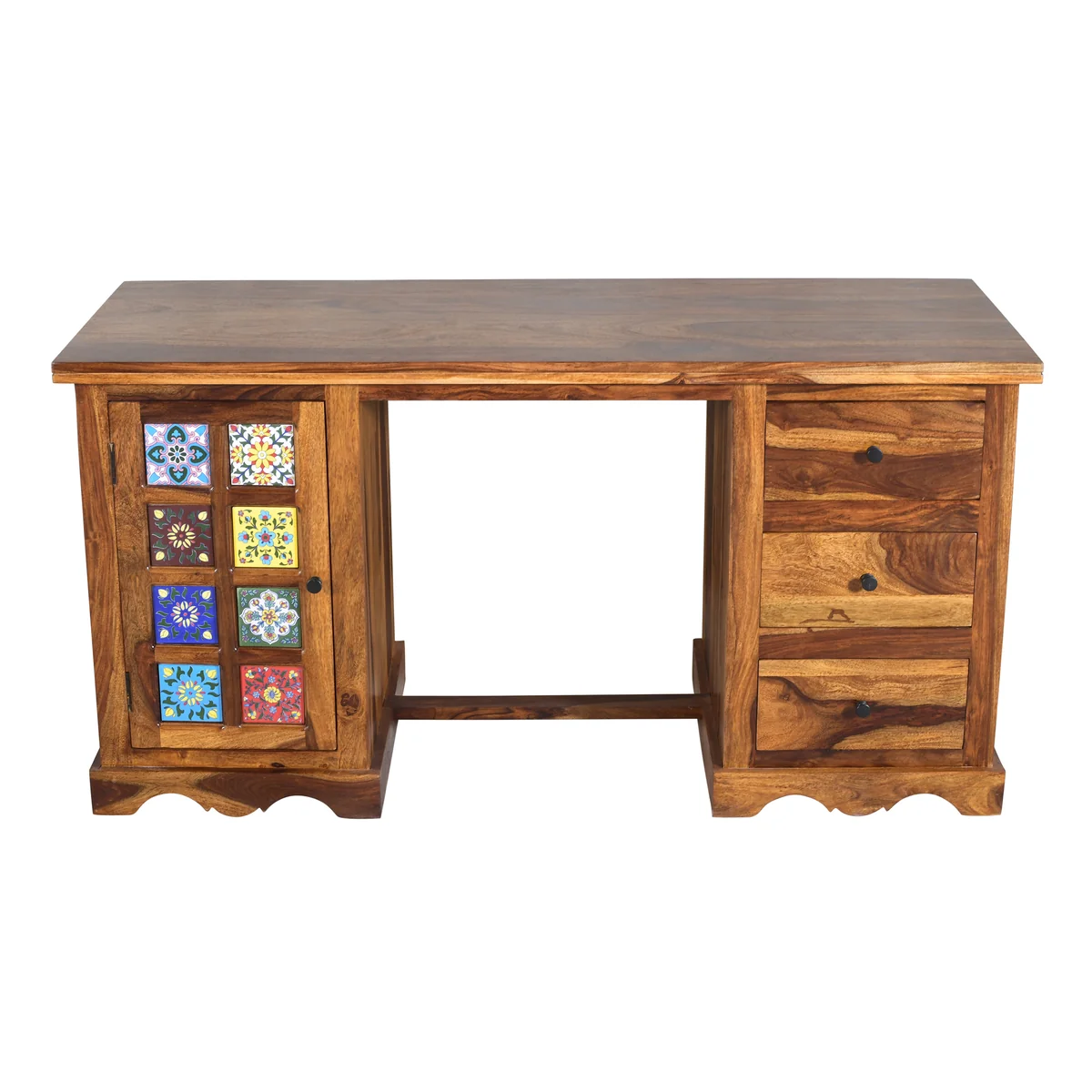 1. Elegant Solid Sheesham Wood Study Table with Spacious Storage - Image 3