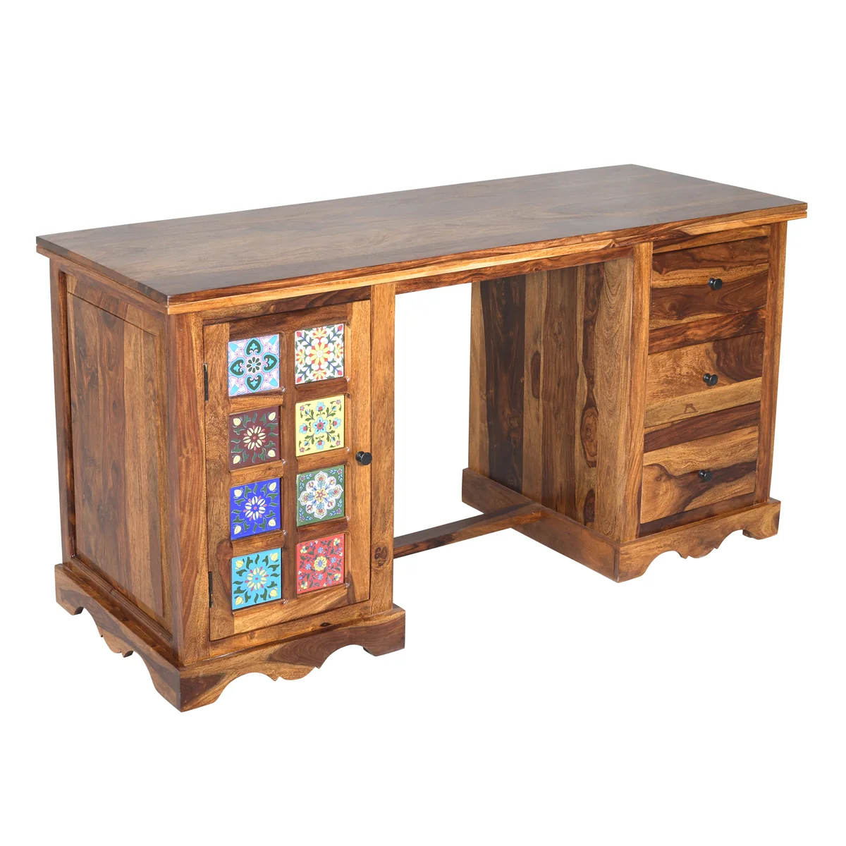 1. Elegant Solid Sheesham Wood Study Table with Spacious Storage - Image 4