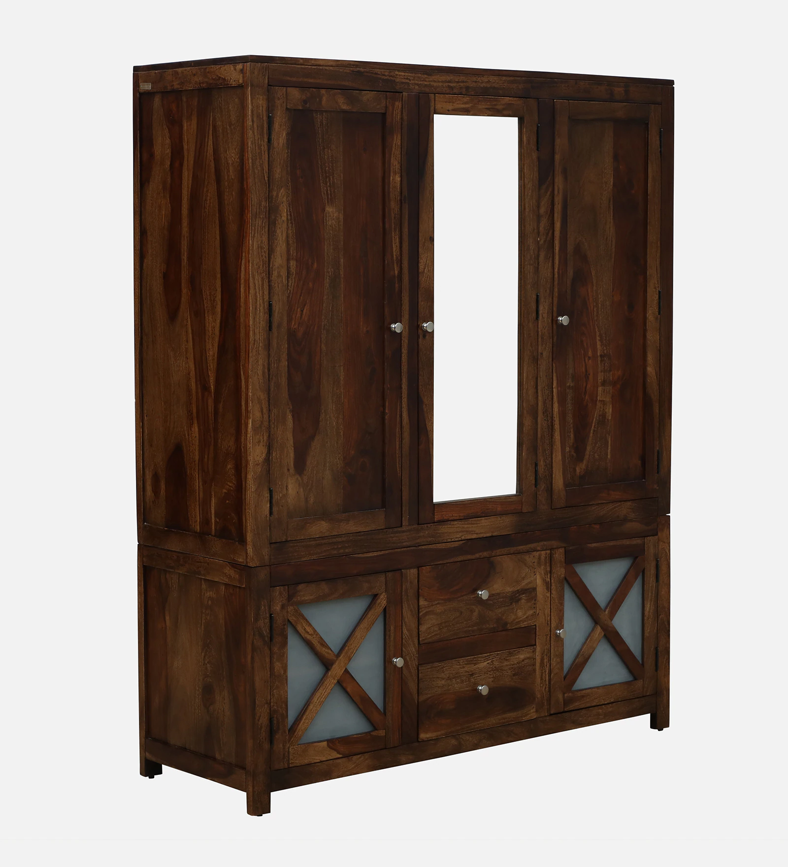 1. Premiu1. Premium Solid Sheesham Wood Spacious Storage Wardrobe for Bedroomm Solid Sheesham Wood Spacious Storage Wardrobe for Bedroom - Image 3