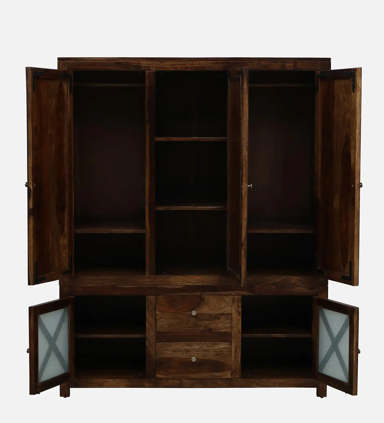 1. Premiu1. Premium Solid Sheesham Wood Spacious Storage Wardrobe for Bedroomm Solid Sheesham Wood Spacious Storage Wardrobe for Bedroom - Image 6
