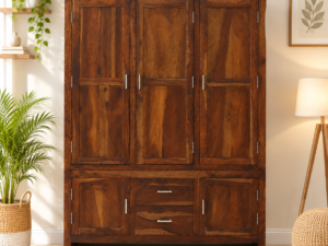 2. Elegant Classic Wooden Wardrobe with Ample Storage and Stylish Design